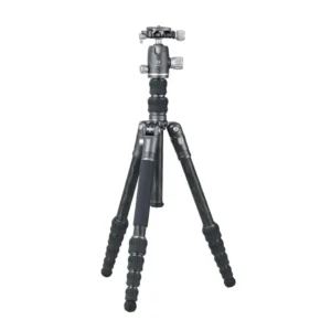 Benro Bat 05C with VX20 Ball Head Carbon Fibre 4 Section PU 50X Plate Photo Tripod Kit