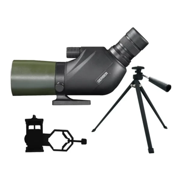 GERBER Spotting Scope 15-45x50 BaK4 w Smart Phone Adaptor and Table Tripod - Image 2
