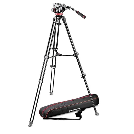 Manfrotto MVT502AM-1 Tripod Kit w/ Fluid Video Head includes Carry Bag